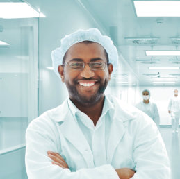 doctor with eyeglasses smilling